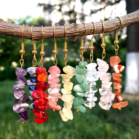 Bracelet And Earrings Set - Rose Quartz Natural Healing Stone - Picture 7 of 12